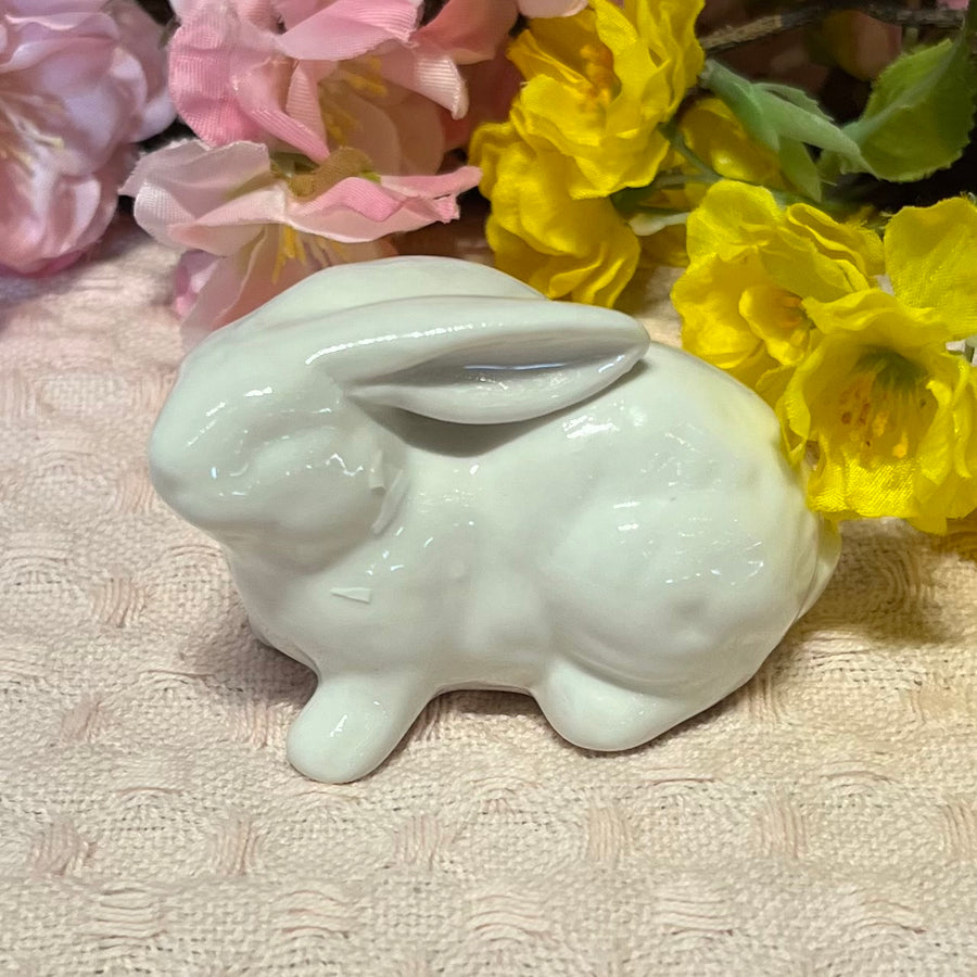 2.75" White Porcelain Bunny