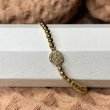 JM 18K Gold Plated Golden Ball Bracelet