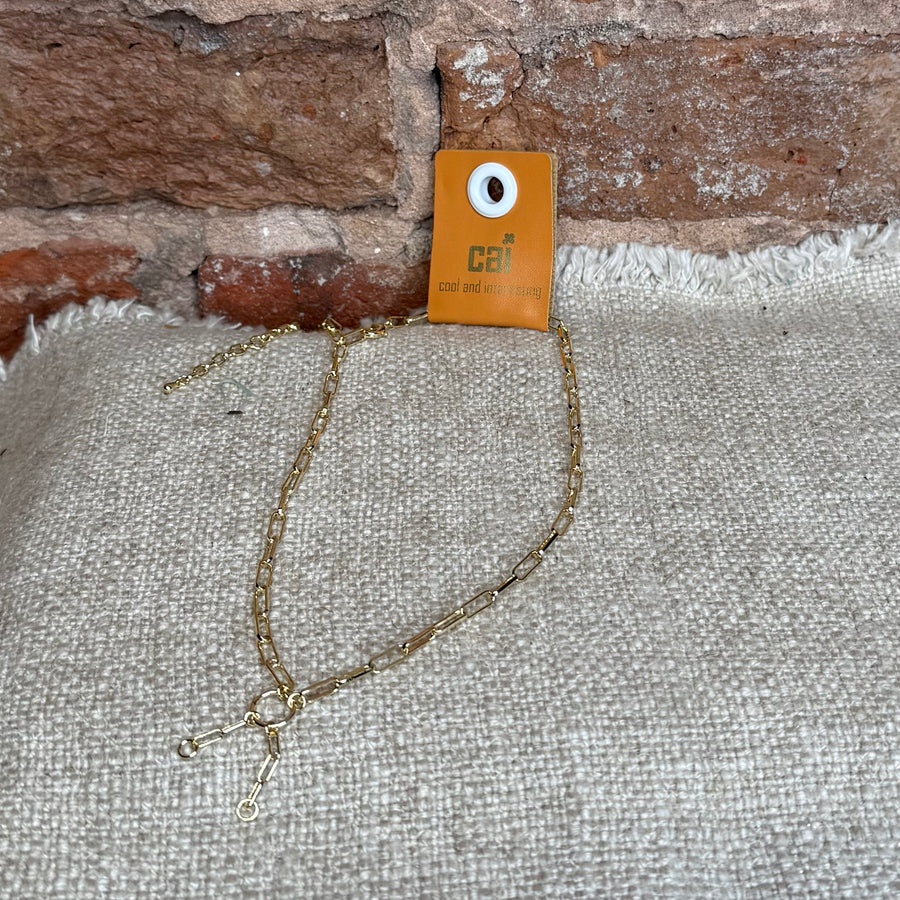 Gold Paperclip Matching Necklace Chain