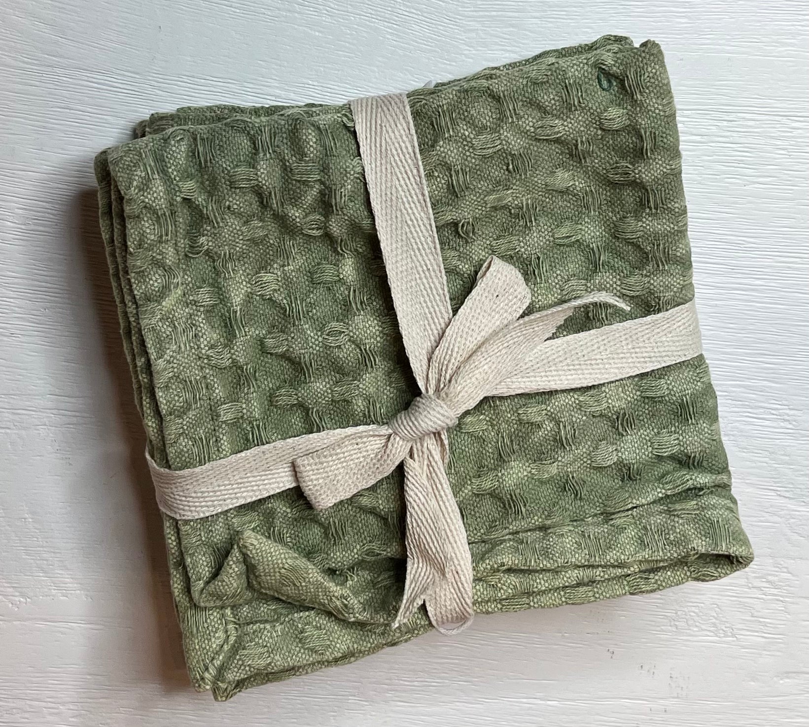 Stonewashed Cotton Weave Dish Cloths Set of 3