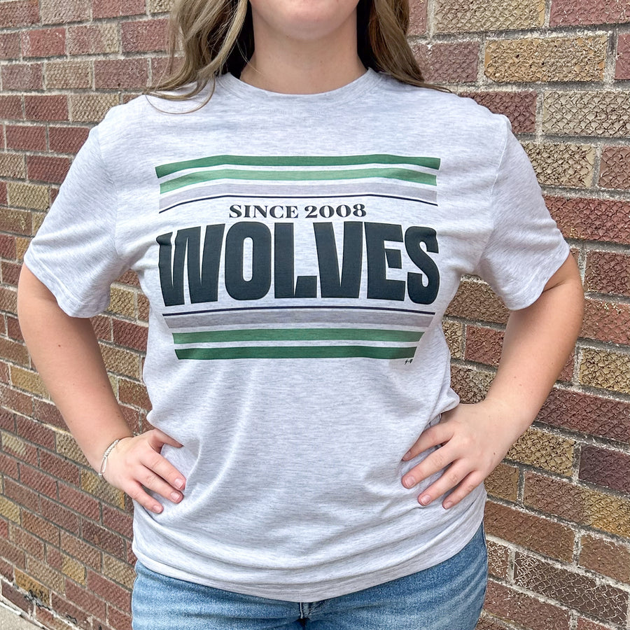 Wolves Vintage Stripes Spirit Tee