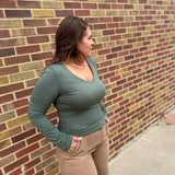 Plus Basic Long Sleeve Top