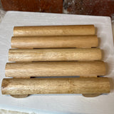 Rubberwood Footed Trivet 7x7.75”