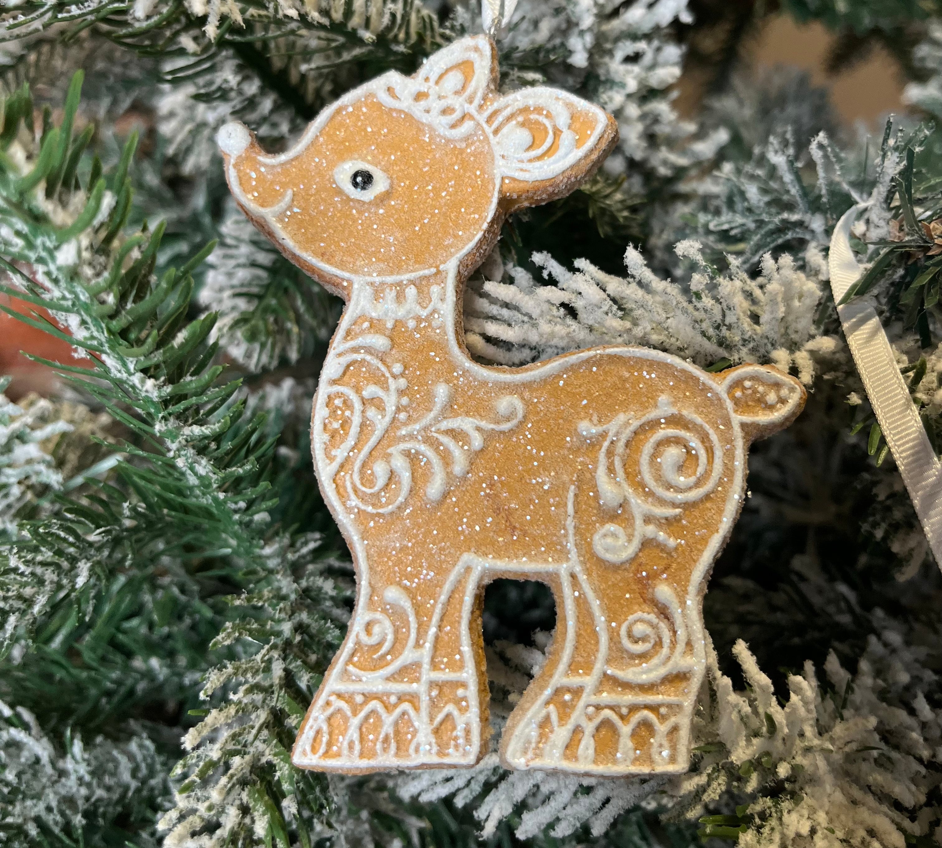 Shimmery Gingerbread Orn 4.25"