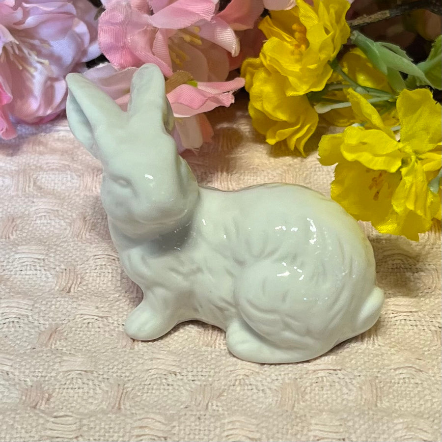 2.75" White Porcelain Bunny