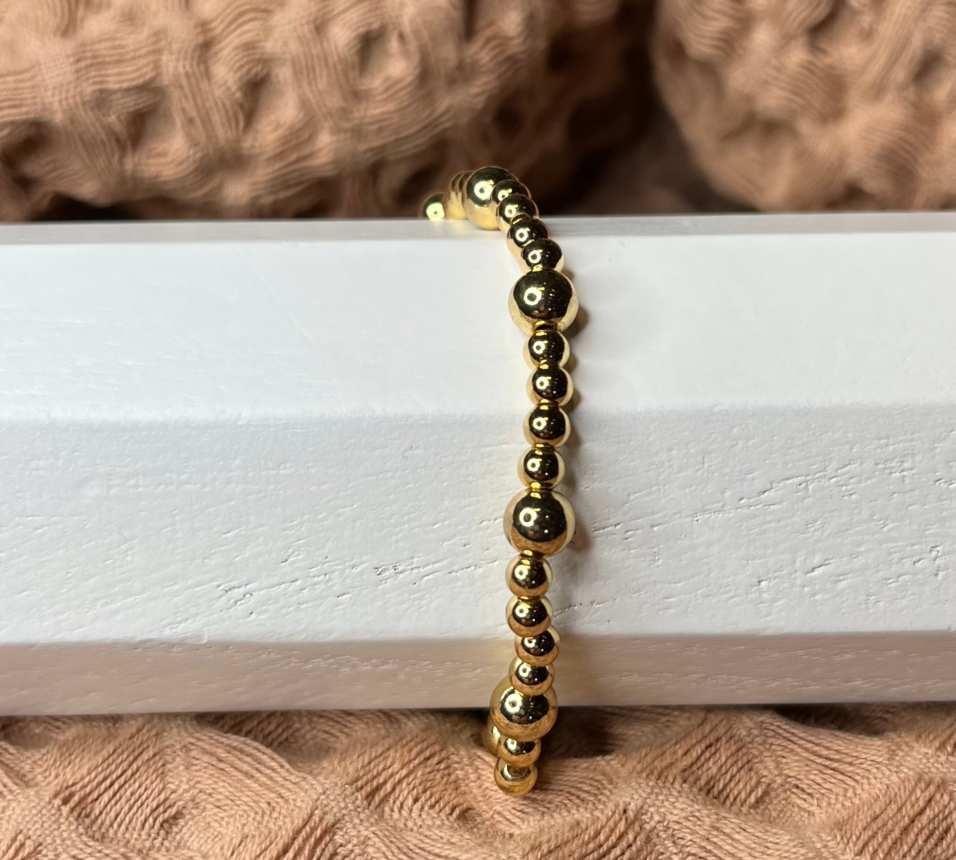 JM 18K Gold Plated Golden Ball Bracelet