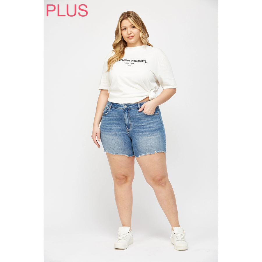Mica Plus High Rise Cut Off Shorts