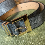 Faux Textured Leather Belt