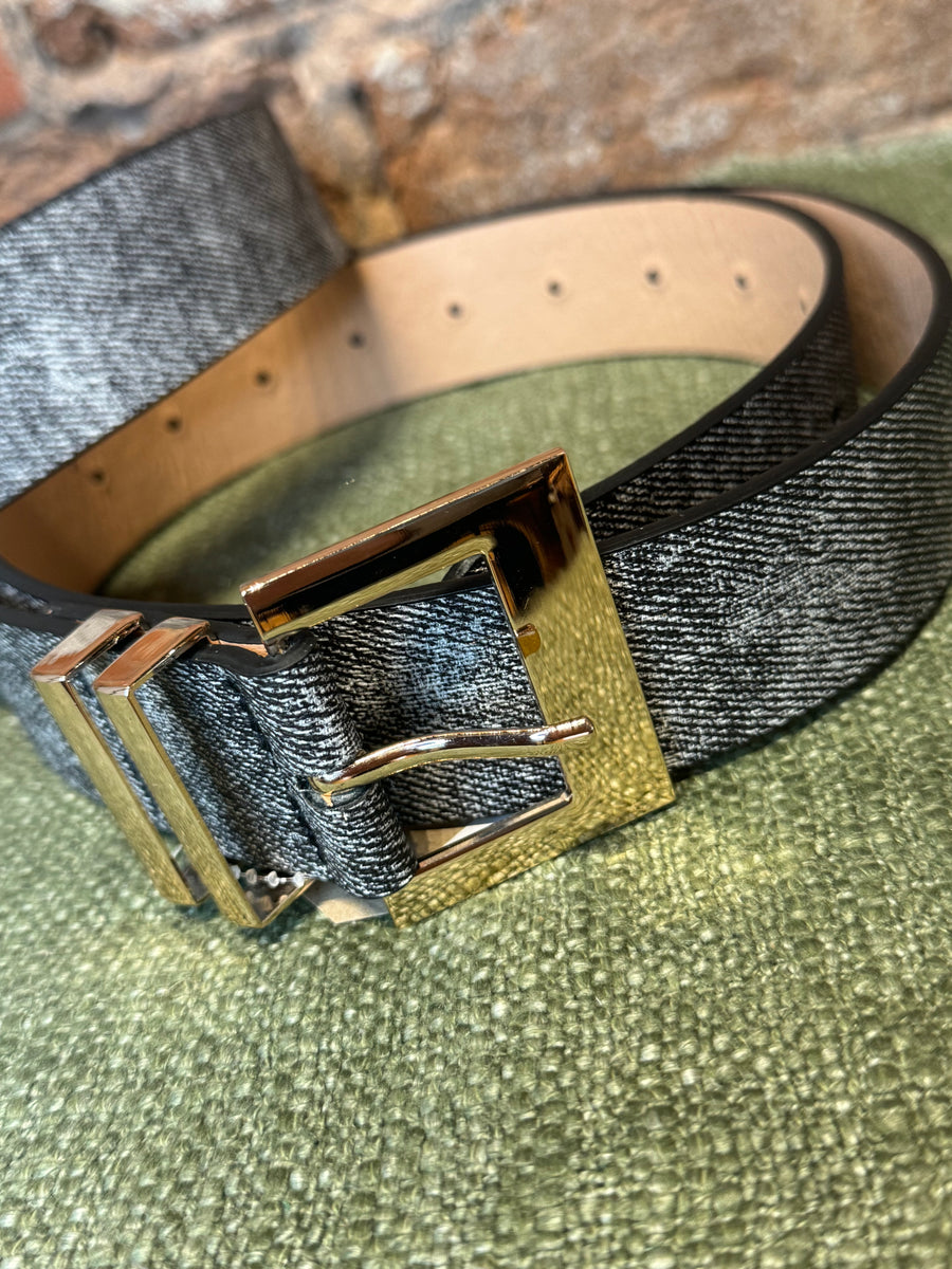 Faux Textured Leather Belt