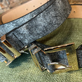 Faux Textured Leather Belt