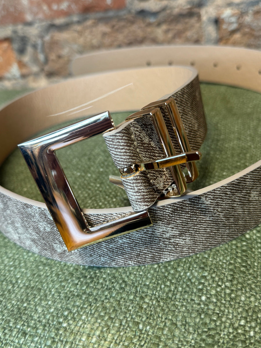 Faux Textured Leather Belt