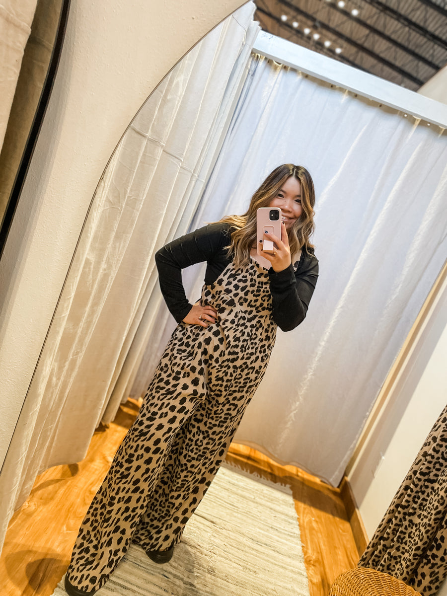 Leopard Print Overalls