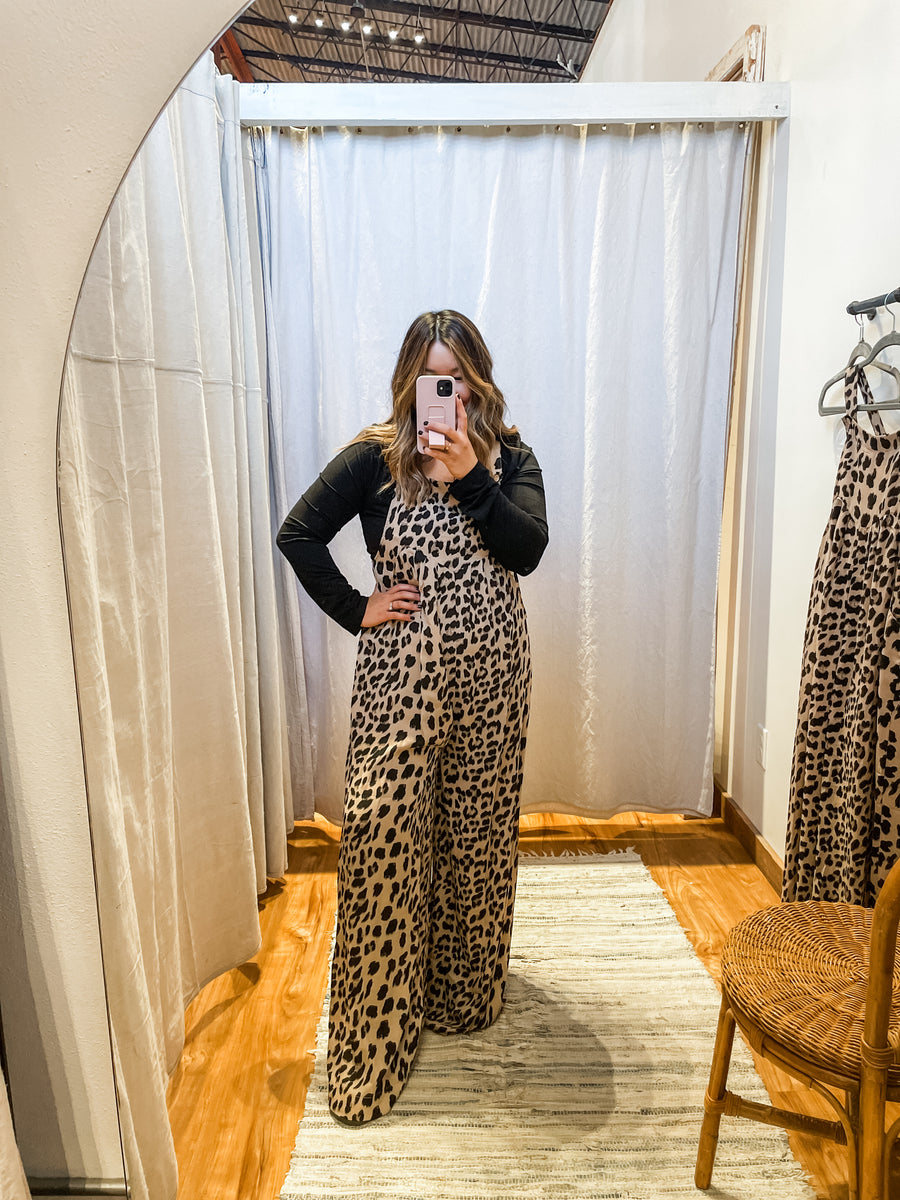 Leopard Print Overalls