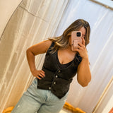 Washed Denim Vest