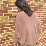 Oversized Crew Neck Tunic Sweater