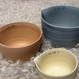 Stoneware Measuring Cups w/ Matte Finish