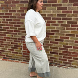 Oversize Short Sleeve Sweater Top