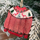 Vintage Resin Winter Sweater Orn 3”
