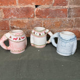 Stoneware Vintage Sweater Mug w/ Arm Handle 14oz