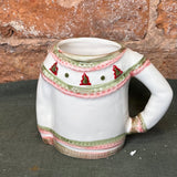 Stoneware Vintage Sweater Mug w/ Arm Handle 14oz