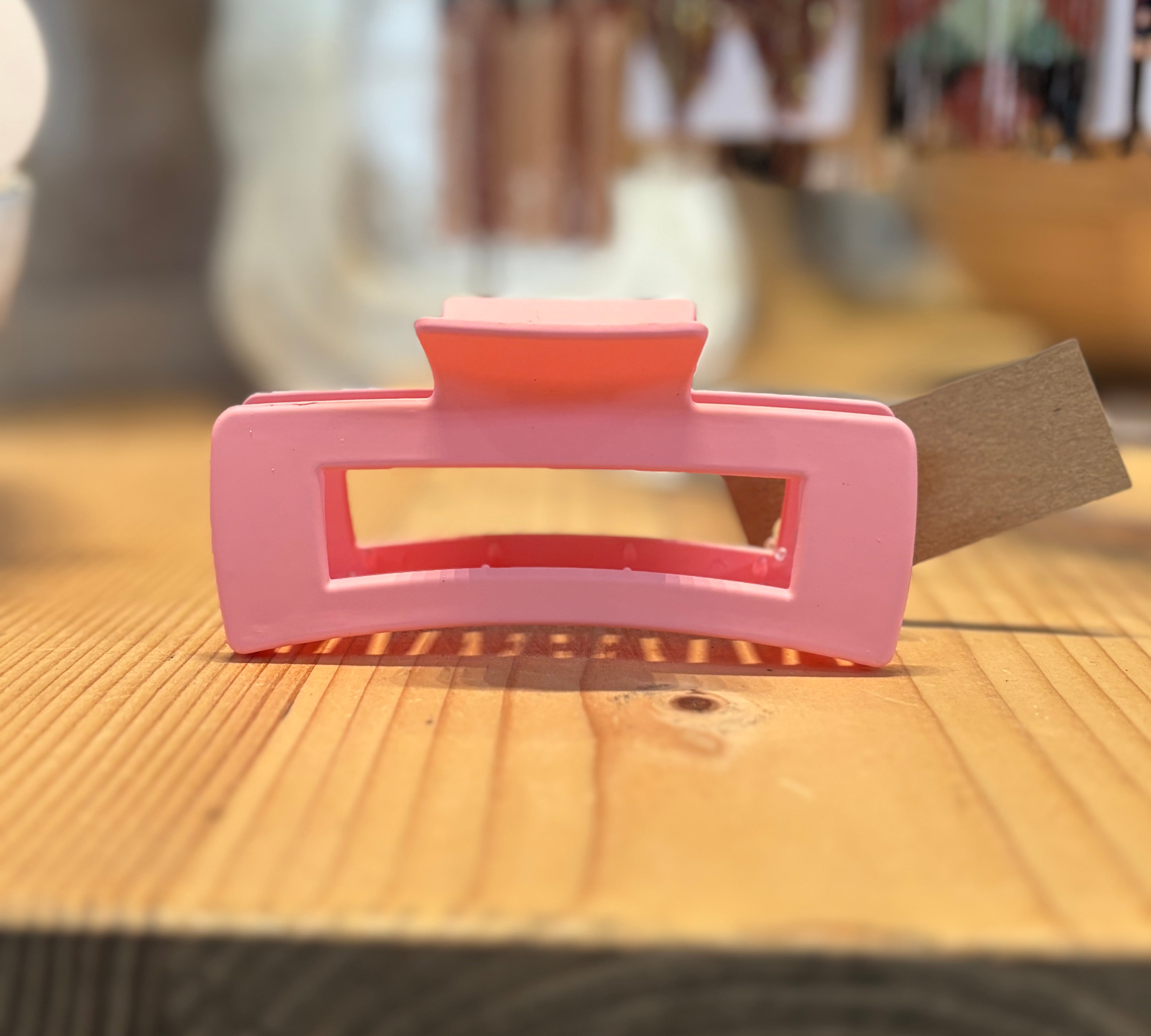 Matte Large Rectangle Hair Claw