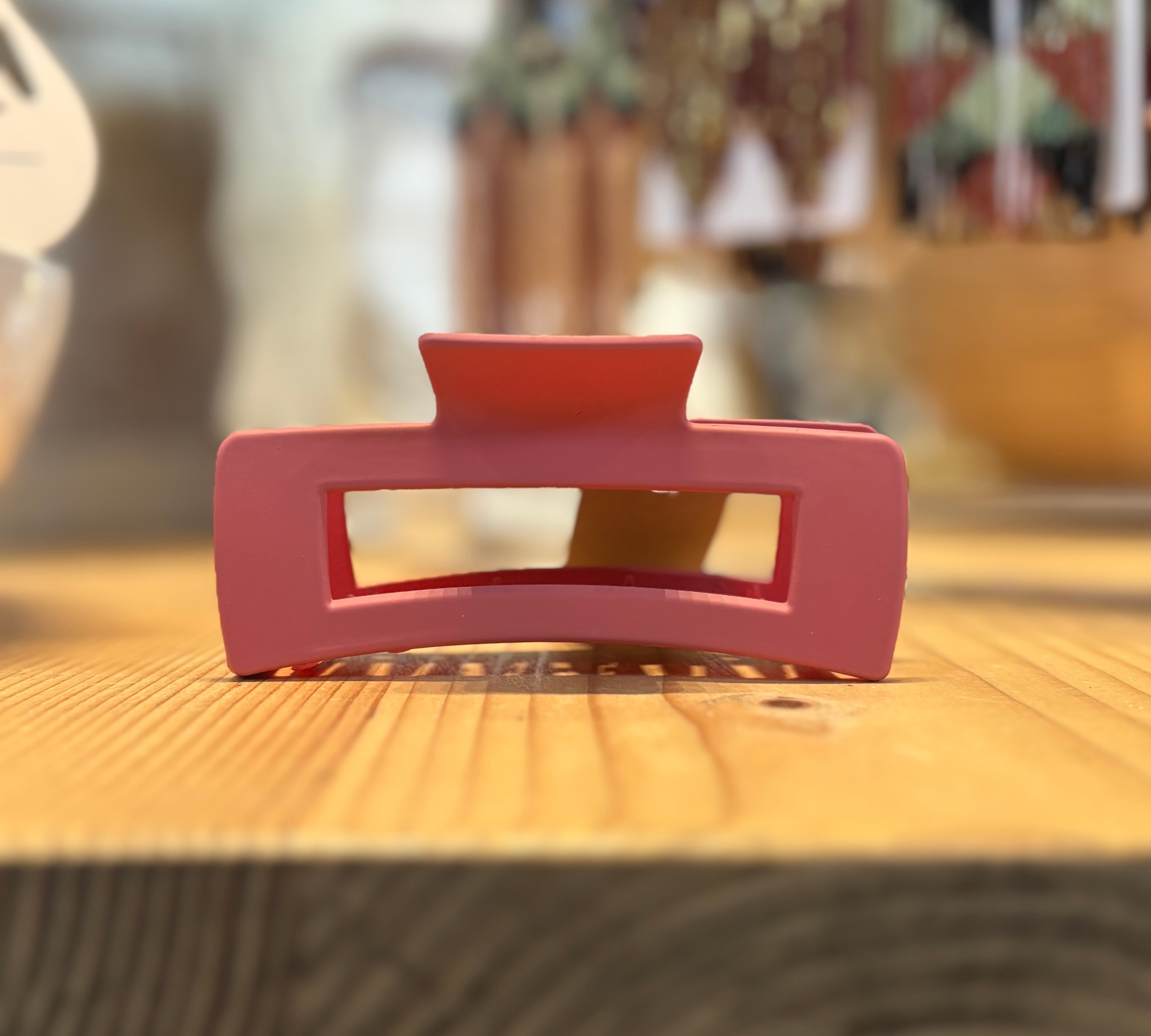 Matte Large Rectangle Hair Claw