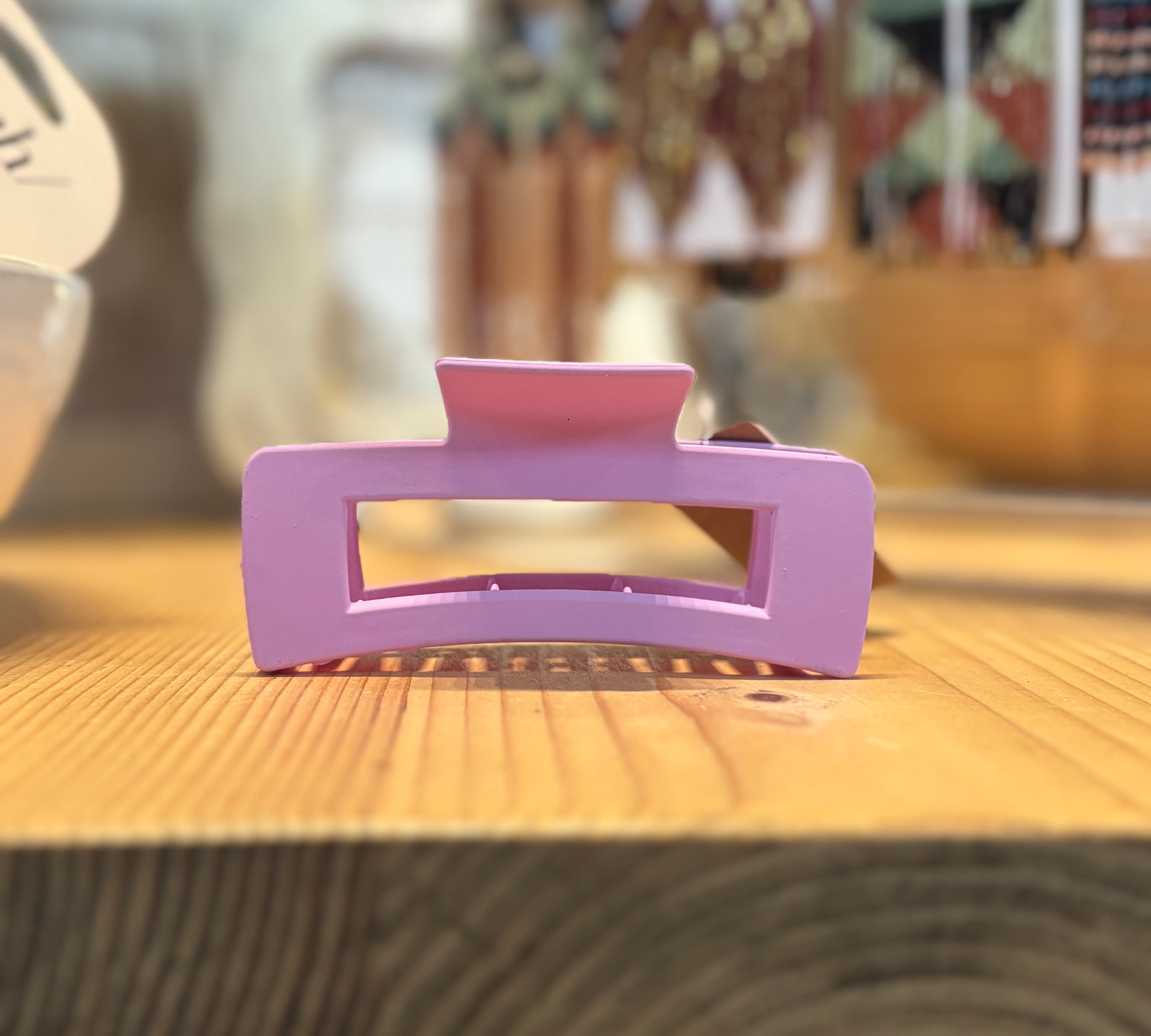 Matte Large Rectangle Hair Claw
