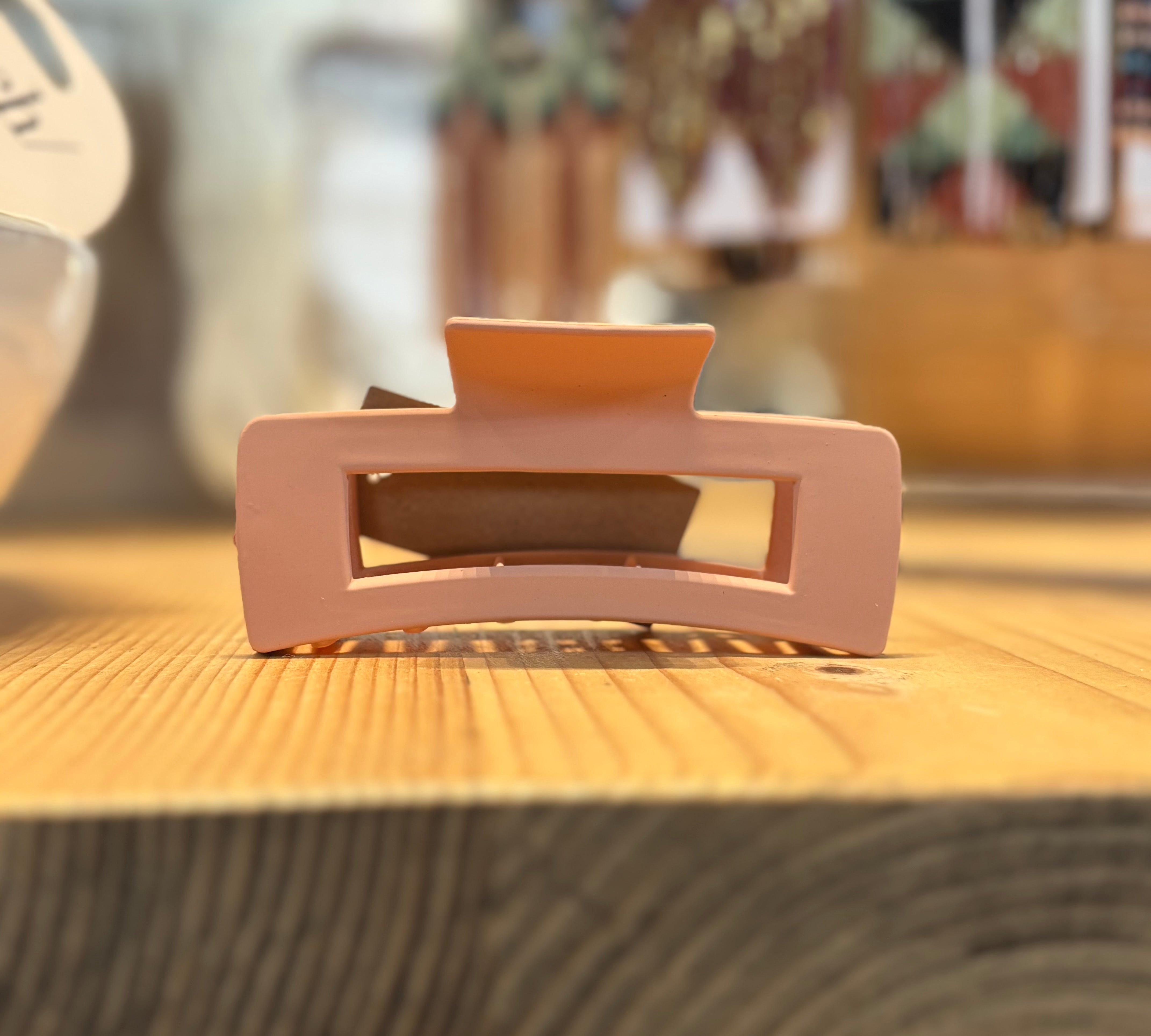 Matte Large Rectangle Hair Claw