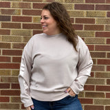 Modal Scuba Satin Crewneck Pullover