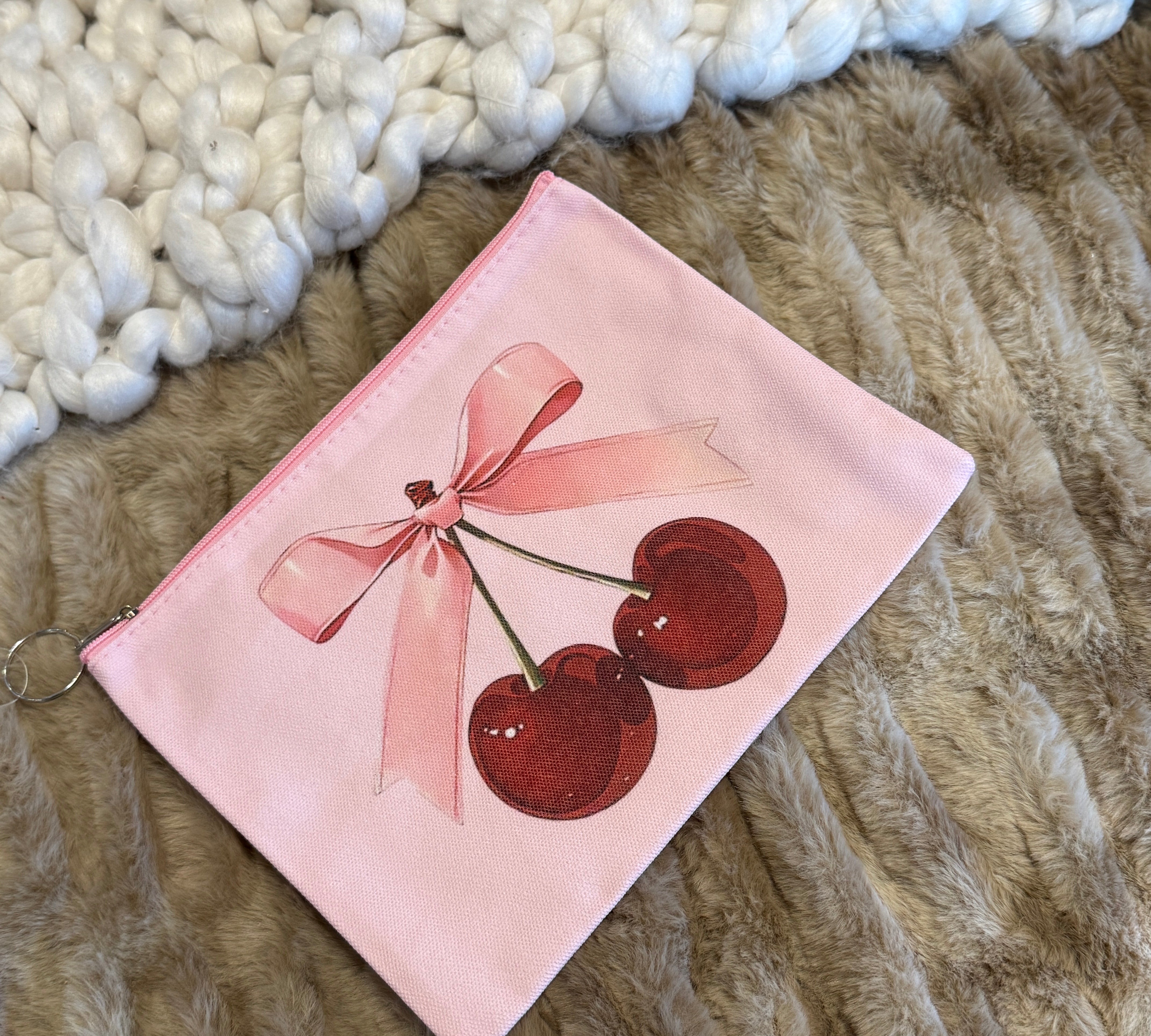 Cherry Coin Purse 8.25x6.5"