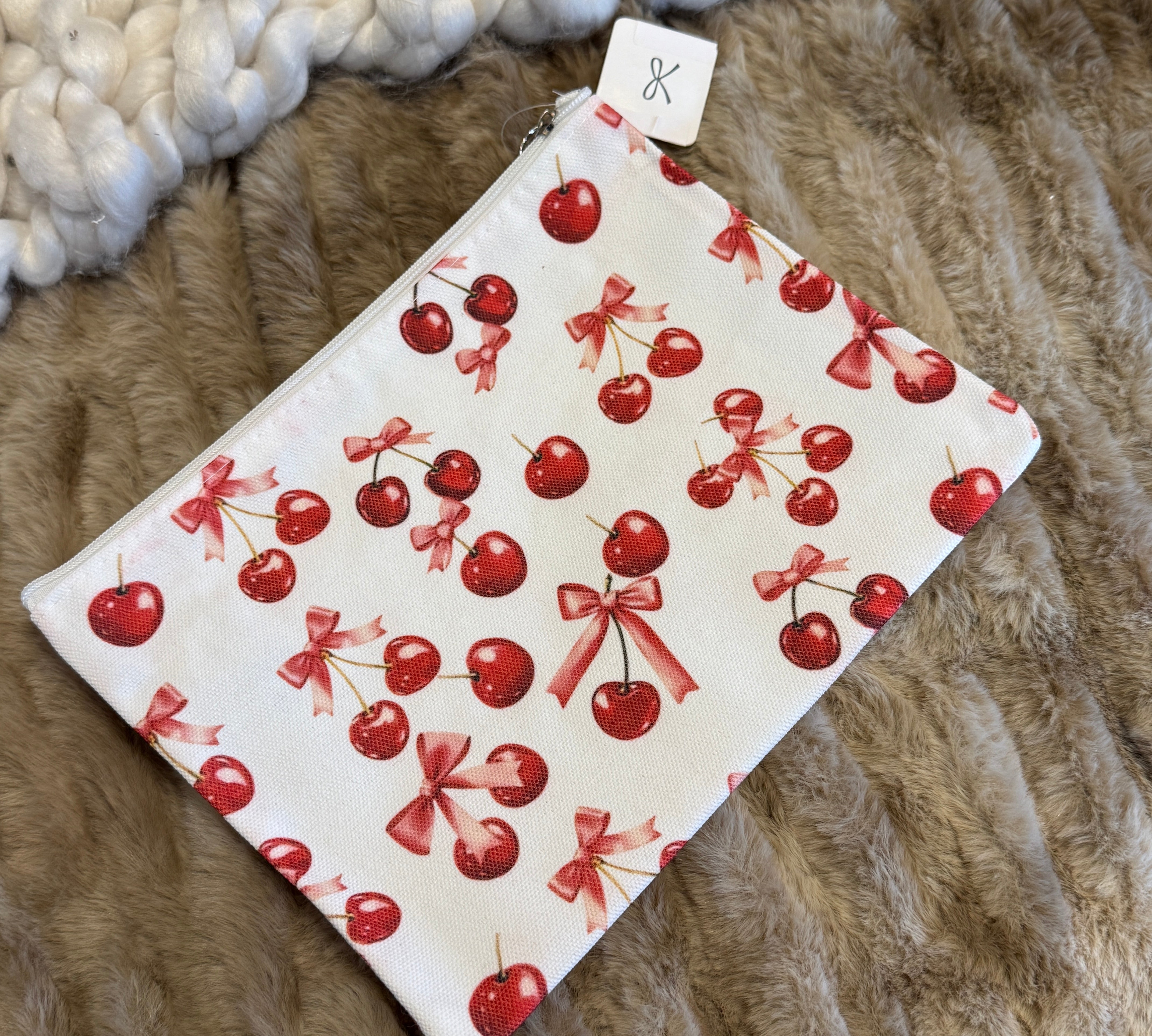 Cherry Coin Purse 8.25x6.5"