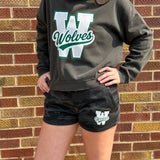 Washed Wolves Semi Cropped Hoodie
