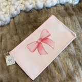 Pink Bow Coin Purse 8.5x4.75"