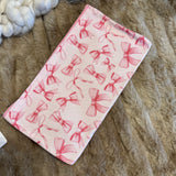 Pink Bow Coin Purse 8.5x4.75"