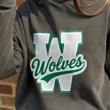 Washed Wolves Semi Cropped Hoodie
