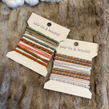 Boho Hair Tie Bracelet 8 pc