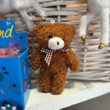 Plush Bear Charm Keychain