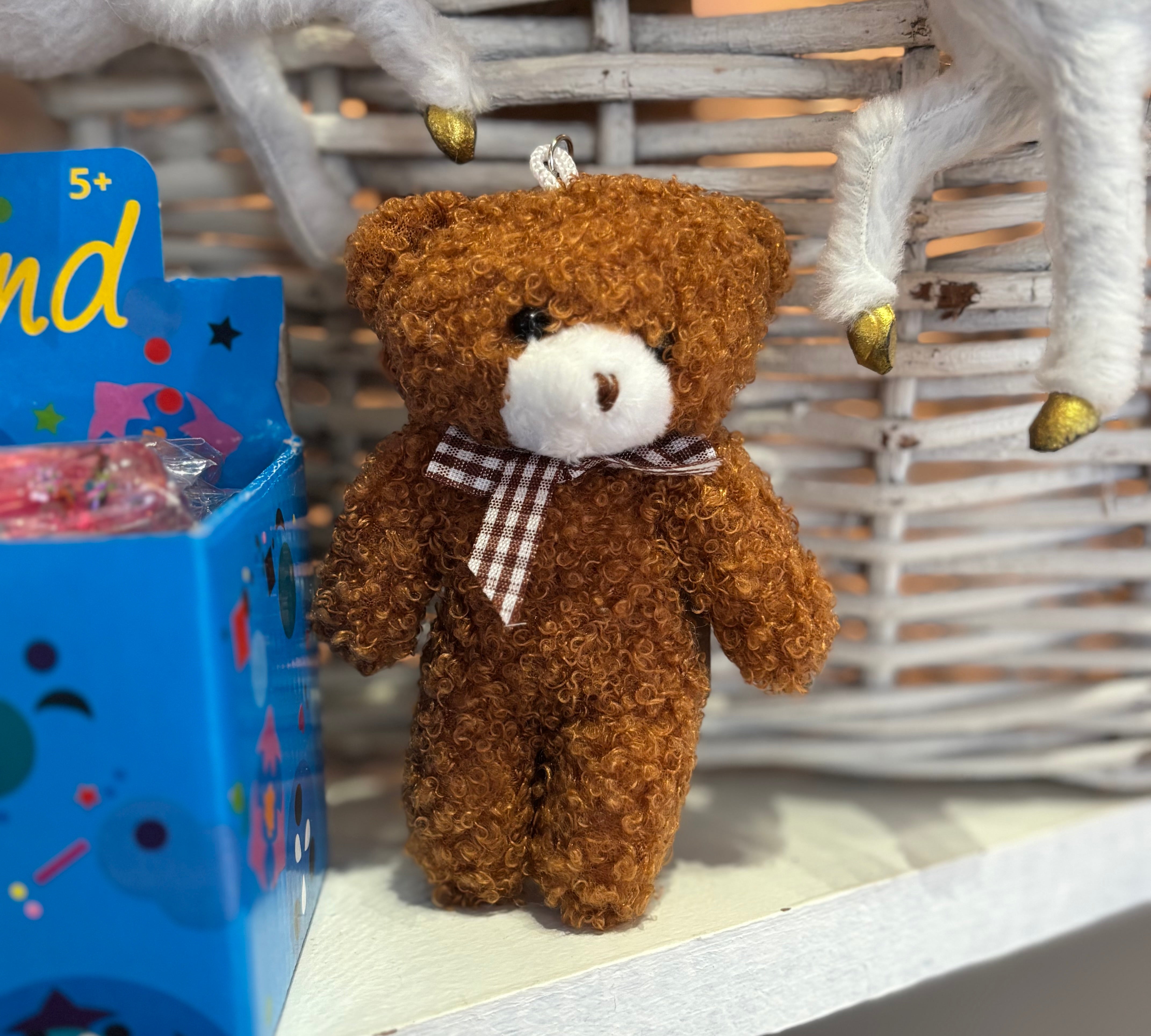 Plush Bear Charm Keychain