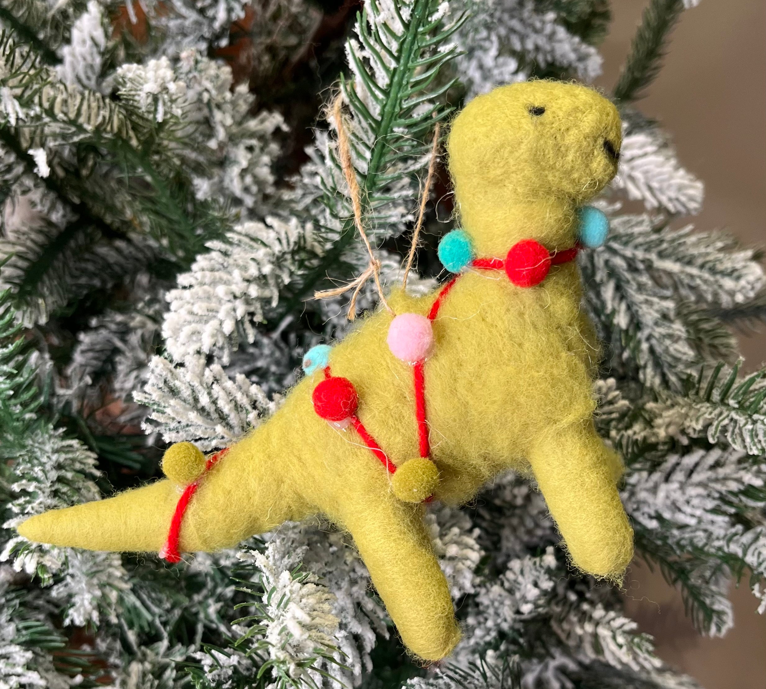 Wool Felt Dinosaur Orn. 5”