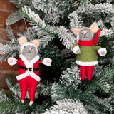 Wool Felt Mouse Orn 4.5”