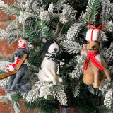 Wool Felt Dog Orn 4.5"