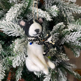 Wool Felt Dog Orn 4.5"