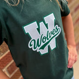 Toddler Wolves Green Tee