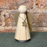 Wood/Metal Angel w/Stripes 4”