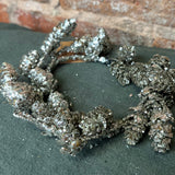 Glitter Pewter Pinecone Wreath 7”