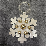 Leather Snowflake Door Hanger 11”