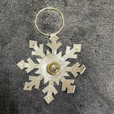Leather Snowflake Door Hanger 11”