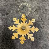 Leather Snowflake Door Hanger 11”