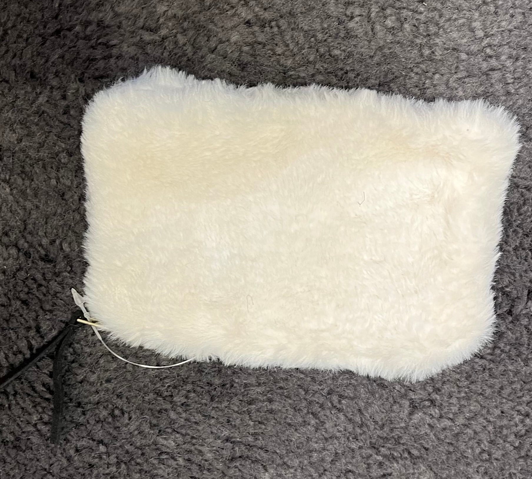 Faux Fur Zipper Pouch 6.5”