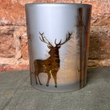 Mercury Candle Holder w/Winter Scene 5”